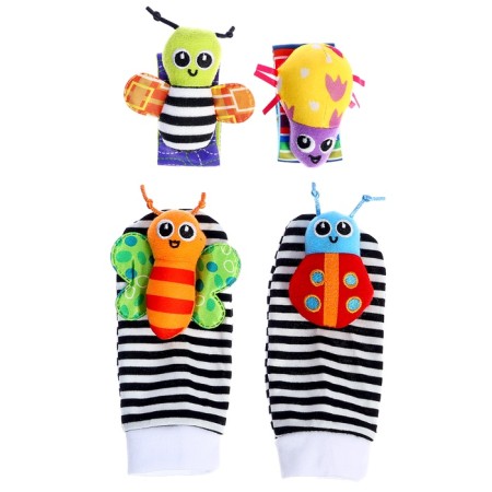 A set of rattles "socks and bracelets", 4 pcs-1