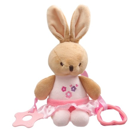 Soft “bunny” suspension, rattle, rubberker, on a crib, stroller, mum & baby-6