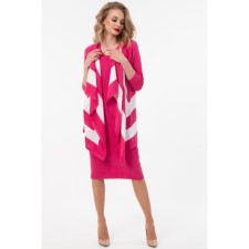 Cardigan female, size 42, white, pink color