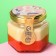 Cream honey "flow" with strawberries and cotton, 120 g.