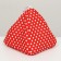 House "Vigva" for rodents, 17*17*17 cm, calico, fleece, red