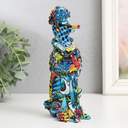Souvenir Polystone "Poodle" graffiti 5x9x17.5 cm-1