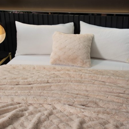 Bernard blanket, size 160x220 cm, cream color-2