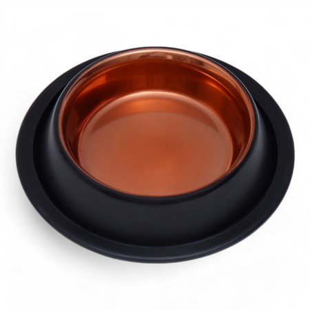 A bowl with a non -slip base, 225 ml, antique silver/bronze-2