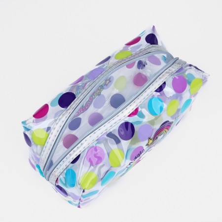 A set of cosmetic bags for the pool, 2 in 1, silver/multi -colored color-4