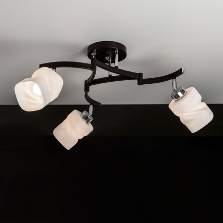 Ceiling chandelier Citilux "Berta" CL126132, 62x62x37 cm, 3x75W, E27, brown color-3
