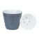 Plastic pot with the Laura tab, the color of the anthracite
