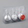 Christmas tree decoration "Funny deer" (set 3 pcs) 11x6 cm, silver