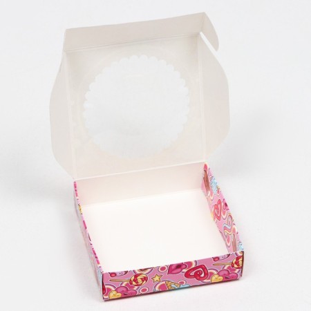Gift box with the window "I love you", 11.5 x 11.5 x 3 cm-3
