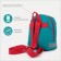 Baby backpack on a zipper, a reflective strip, turquoise color