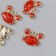 Decor for creativity metal, enamel "Krabik" 1.4x1.7 cm