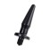 Anal plug Toyfa Popo Pleasure Lacerta with vibration, TPR, Black, 12.1 cm