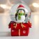 Souvenir Polystone Water Ball "Penguin on a gift" 4.5x4x6.5 cm