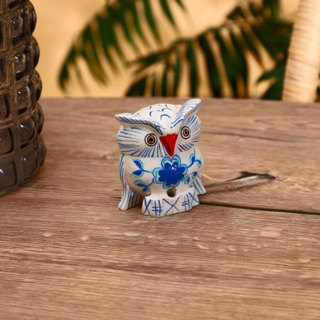 Souvenir "Owl - Flower painting" Wood 8 cm