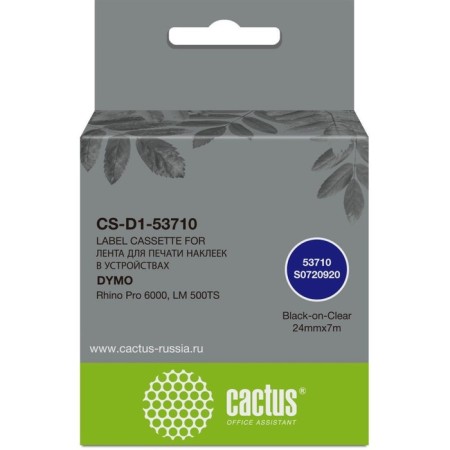Ribbon cartridge Cactus CS-D1-53710 53710 for Dymo Rhino Pro 6000, LM 500TS