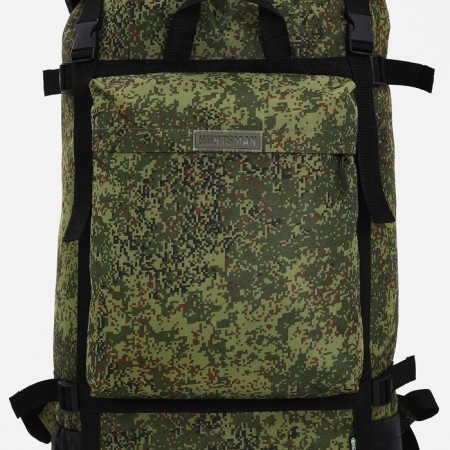 Tourist backpack, Huntsman, 40 l, cord department, 3 outer pockets, green color-5