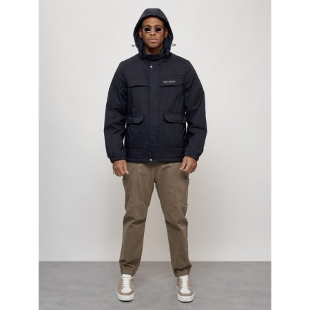 Sports male jacket, size 50, dark blue color-4