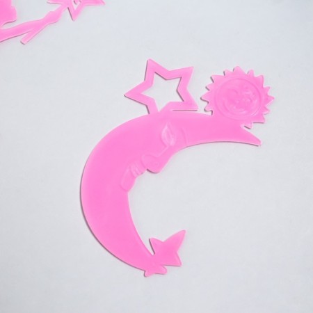 Phosphorus sticker "Fairy and month" with adhesive pads set 29.5x25 cm-7