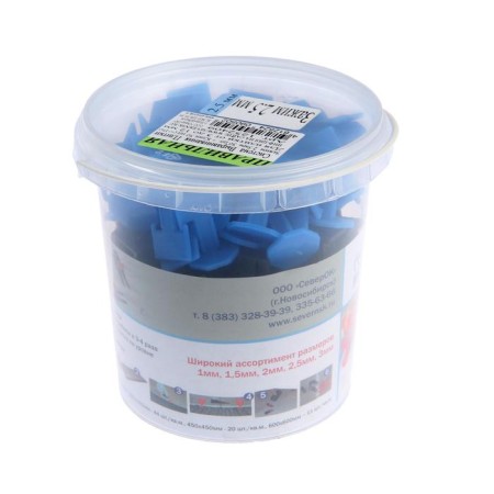 Tile alignment system "PSVP", 1 l, clamp 2.5 mm + wedge (50 pcs./50 pcs.), Bucket-1
