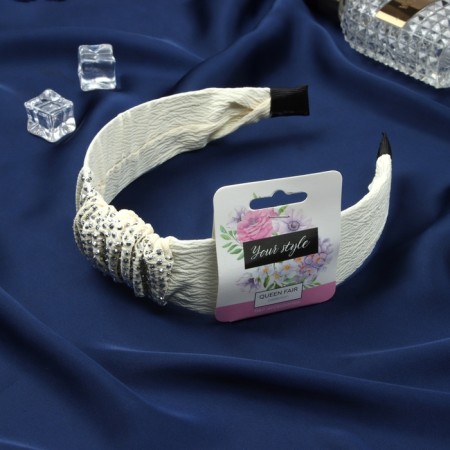 Hair cap "Mandy" 4 cm, white-1