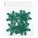 Decor "Snowflakes" on an adhesive basis, set of 6 pcs., Green color
