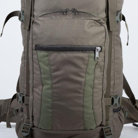 Tourist backpack, TAIF, 60 l, cord department, outer pocket, 2 side nets, olive color-3