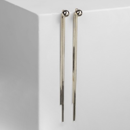 Earrings hanging "grace" flat threads, color gold, 15 cm-4