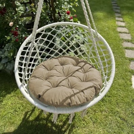 Billy swing pillow, diameter 60 cm, gray-beige color-1