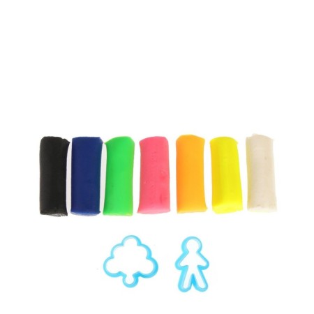 Modeling dough 7 colors, 105 g + 1 mold + lid-form, mix-1