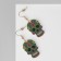 Earrings "Skull" floral, colored in gold