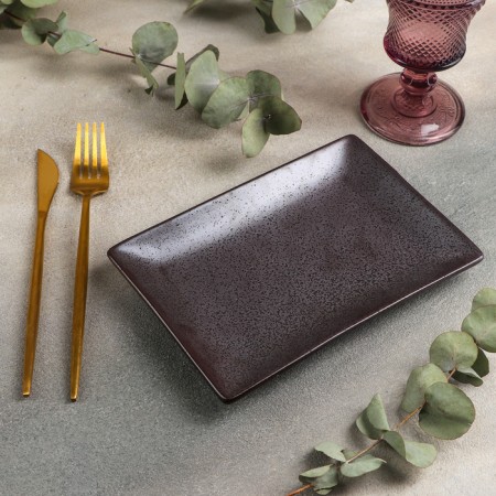 Ceramic dish for serving "Choco", 20 × 14 cm, brown color