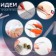 Sewing set, 37 items, in three -tier boxing, 11 × 9 × 9.5 cm, peach color