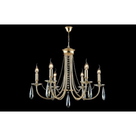 Crystal Lux, Victoria 3340/306, E14, 6x60 W, 50.1x65x65 cm, golden color-2