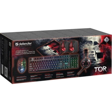 Game set Defender Tor MHP-127 5 V 1, keyboard+mouse+carpet+headphones+columns wired-14