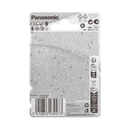 Battery Alkalin Panasonic Alkaline Power, AA, LR6-4BL, 1.5V, blister, 4 pcs.-1