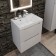 Tumbling under the Uperwood Tanos New, 50 cm, suspended, white sink
