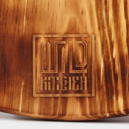 Groot board in firing with a bloodstream Wild Kitchen, 50 × 20-25 × 2.5 cm, a single cedar array-13