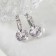 Earrings "Zirconium" mini, circle, white color in silver