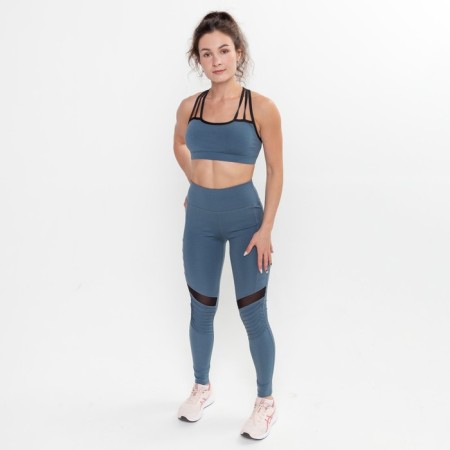 Female sports leggings, blue color, size 50 (XL)-1