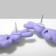 Earrings plastic "hares", lilac color
