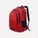 A backpack with a zipper, 2 external pockets, burgundy color