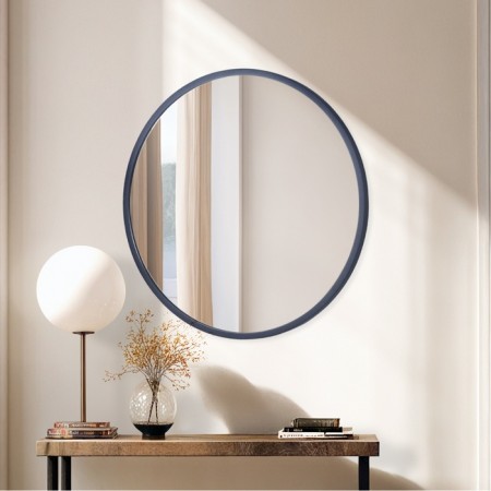 Mirror "Moon Black", d = 60 cm, in the frame, round