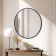 Mirror "Moon Black", d = 60 cm, in the frame, round