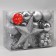 A set of jewelry plastic 54 pcs "Star Sky" Mishura 2.5 cm, silver