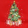 Gift bag "Christmas tree", 28 x28 cm +/- 1.5 cm, new year