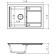 Kitchen car wash Florentina "lipsi-760", 760x510 mm, black color is black