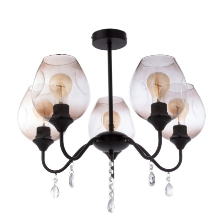 Olivia chandelier 5x60W E27 black