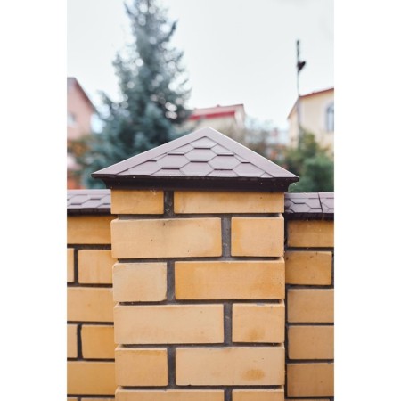 PPK cap to a column column, 1.5 × 1.5 bricks, 39 × 39 × 4.3 cm, brown, “flexible tile”-4