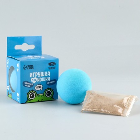 Toy for cats. The ball interactive "frog" with mint-3