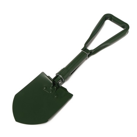 Shovel is tourist, folding, l = 62 cm, saw, metal stalk with a handle, in a case, mix, Greengo